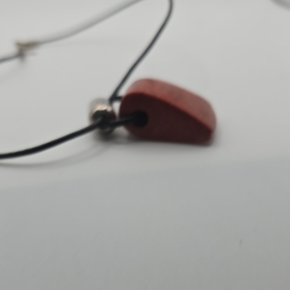 Silpada Red Coral Geometric Necklace - Picture 3 of 7